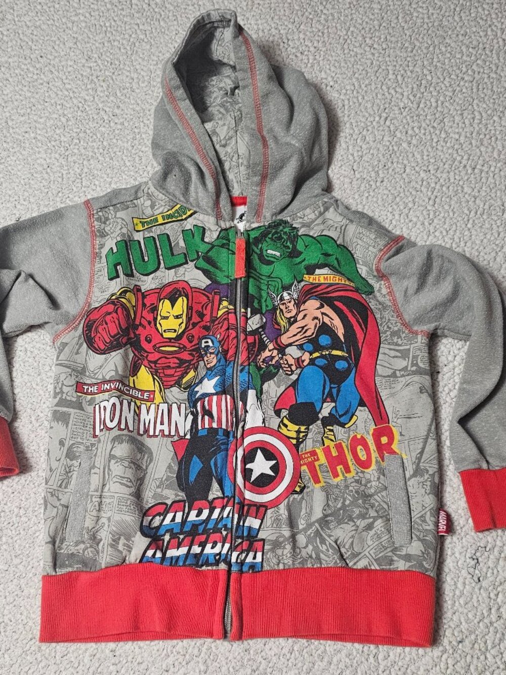 Captain America - Disney Store Boys Zip-Up Jacket - Size 5/6